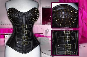คอร์เซ็ตของผู้หญิงวินเทจชุดกระชับสัดส่วนเซ็กซี่แบบโอเวอร์บัสเทจคอร์เซ็ทผ้าบอร์เคดระบายอากาศทันสมัยสำหรับขนาดใหญ่พิเศษ - Product Image 2
