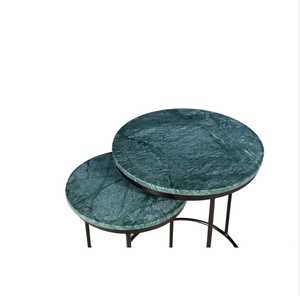 Mesa Auxiliar Moderna Aura con Tapa Redonda y Base Decorativa para Muebles de Sala - Product Image 2