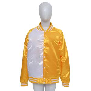 Chaqueta Universitaria de Satén con Forro de Algodón, Logotipo Personalizado, Cortavientos de Invierno de Alta Calidad, Moda Otoñal, Tejido Transpirable al por Mayor - Product Image 1