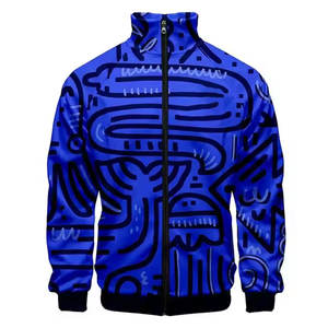 เสื้อโค้ชผู้ชายขายส่ง ผ้าแคนวาส คอตั้ง ปักโลโก้ด้านหน้า โลโก้สั่งทำได้ ไซส์ใหญ่ เสื้อแจ็คเก็ตผ้าฟลีซ - Product Image 1