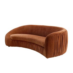 Divano Moderno Curvo in Tessuto Imbottito da 234 cm, 4 Posti, Nessun Montaggio Richiesto, per Soggiorno - Product Image 2