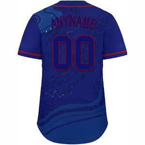 Maillot de baseball sublimé professionnel pour équipes, vêtements de sport à séchage rapide avec design aux couleurs vives - Product Image 3