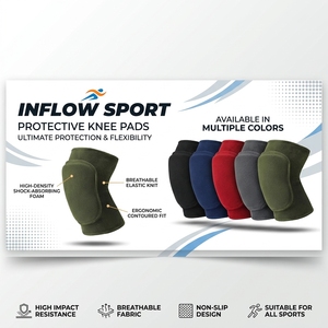 Rodilleras Gruesas y Transpirables para Invierno, para Voleibol, Baloncesto y Deportes - Protección Profesional, Ecológicas y de Secado Rápido, Unisex - Product Image 6