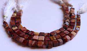 Perles en jaspe naturel AAA, forme cube lisse, 8-9 mm, perles en jaspe fantaisie, 7 pouces, perles en jaspe naturel en forme de boîte 3D pour la fabrication de bijoux - Product Image 5