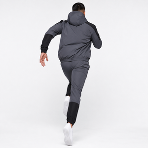 Ensemble coupe-vent imperméable et coupe-vent, écologique, à capuche, avec manches raglan et design à empiècements color block, personnalisable avec logo, vente en gros - Product Image 2
