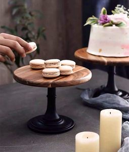 Base para Pastel de Madera con Patas, Accesorios para Postres, Soporte Rústico para Pastel, Decoración Central para Fiestas/Fiestas Infantiles - Product Image 2