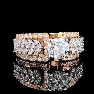 Anillo de Oro Sólido de 14K con Diamante Cultivado en Laboratorio Certificado por IGI de 2.50 CTW, Corte Redondo, Joyería Fina - Product Image 1