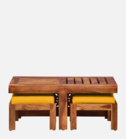 Ensemble de salle à manger en bois de Sheesham sculpté à la main avec des détails artisanaux et une structure durable, meubles de salle à manger élégants pour la maison