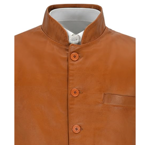 Chaleco de Cuero Genuino de Alta Calidad, Cómodo, Hecho a Medida, de Moda Invernal, Nuevo, Moderno, Casual, Tallas Grandes, Transpirable, Venta al Por Mayor - Product Image 3