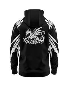 Achetez en gros des sweats à capuche JIU JITSU en coton biologique de qualité supérieure avec logo et designs personnalisés, derniers modèles gris fumé. - Product Image 5