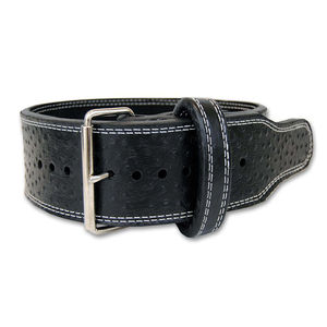 Cinturón de Cuero Genuino Negro para Levantamiento de Pesas Profesional, Cinturón de Soporte Lumbar para Entrenamiento en Gimnasio para Hombres y Mujeres en Venta - Product Image 2