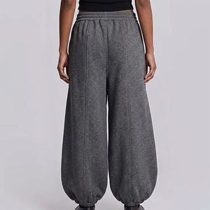 Wholesale Men's Gray <b>Harem</b> Pants Elastic Waist Cotton Casual Loose Fit With Side Pockets Autumn Style Breathable Knitted - Product Image 6