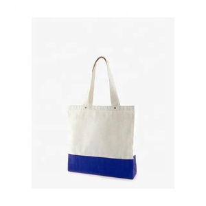 2024 Top Level Solid Color Ladies Casual Reusable Large Capacity Cotton Embroidered White Washable With GOTS Certified Tote Bags - Product Image 3