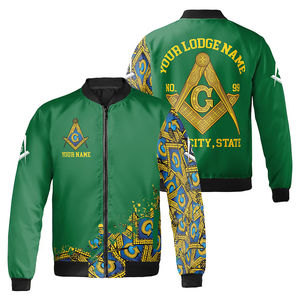 Chaqueta Masónica Personalizada Blue Lodge Master Mason, Chaqueta Bomber, Tallas S-5XL, Alta Calidad, Hecha a Medida, Manga Larga, Sublimada, 2026 - Product Image 5