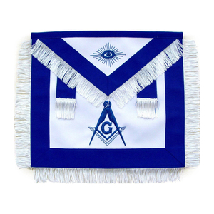 Tablier de Maître Maçon Franc-Maçon de Loge Bleue, Régalia Cérémoniel Premium, Fabricant de Tabliers Maçonniques à Franges, Accessoires de Loge - Product Image 1