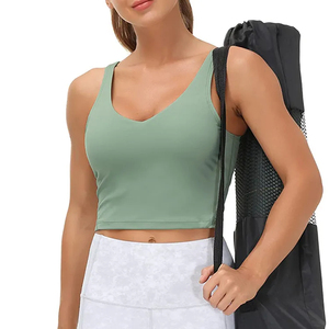 Tissu 100% Spandex/Polyester, vêtements de sport pour hommes, logo personnalisé, débardeur de fitness, soutien-gorge de sport avec poche pour téléphone, respirant, séchage rapide - Product Image 4
