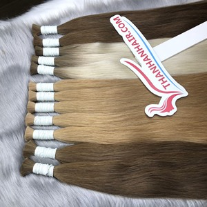 Listo para enviar 100% extensiones de cabello humano virgen vietnamita a granel al por mayor cabello Remy en estilo de onda natural - Product Image 3