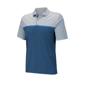 Polo à manches courtes en tricot pour homme, couleur bleu gris, style golf, séchage rapide - Product Image 1