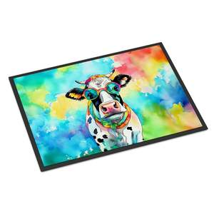 Nuevo Felpudo de vaca Animal Hippie antideslizante lavable de pila baja 18H X 27W alfombrilla de entrada interior y exterior para puerta delantera - Product Image 1