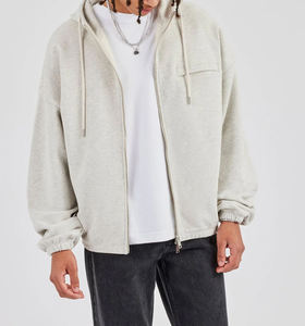 Sudadera con capucha de corte holgado para hombre, de algodón grueso, para boutiques estadounidenses, venta al por mayor, con bordado y etiqueta privada. - Product Image 4