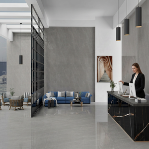 Paneles de losa de tablero de pared de piedra Artificial pulida con patrón de gama alta gris Pietra, azulejos de porcelana sinterizada brillante de 1600x3200mm, salón - Product Image 2