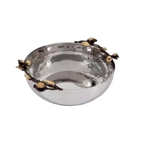 Modern Serving <b>Bowl</b> for Home Hotel Restaurant Dinnerware Fruits <b>Bowl</b> <b>Silver</b> Plated Modern design Metal Salad Serving Dish & <b>Bowl</b> - Product Image 1