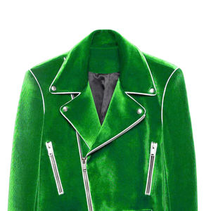 Blazer de costume élégant unisexe en velours, col montant, style designer, personnalisable, pour l'hiver et les soirées - Product Image 5