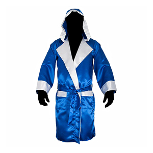 Black and Gold Printed Breathable Hooded <b>Robe</b> Unisex Adult Lightweight 100% Polyester Boxing Walkout <b>Coat</b> for Ring Entrance Use - Product Image 4