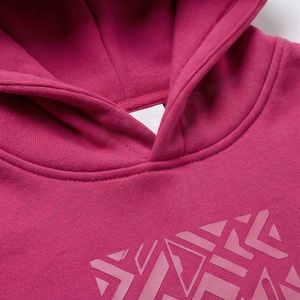 Unisex <b>Pink</b> Hooded <b>Tracksuit</b> Set Cotton Geometric Print Casual Sweatshirt And Joggers Full Length Drawstring Closure - Product Image 4