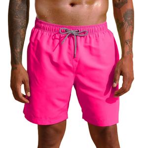 Traje de Baño Casual para Hombre, Cintura Media, Color Sólido, Forrado, Secado Rápido, Pantalones de Playa Transpirables, Estilo Wing-in, OEM, 100% Poliéster - Product Image 3