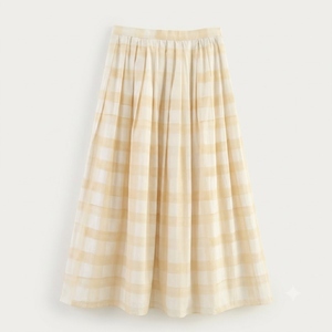 Womens 100% Polyester Plaid Knee-Length A-Line <b>Skirt</b> Pakistan Made Yarn Dyed Spring Breathable Comfortable Custom Logo Casual - Product Image 2