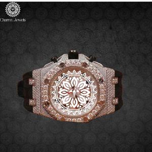 Reloj Charm_Jewels de Lujo para Hombre, Diseño Hueco con Esfera Poligonal de 42 mm, Movimiento de Cuarzo Analógico, Cristal de Zafiro - Product Image 1