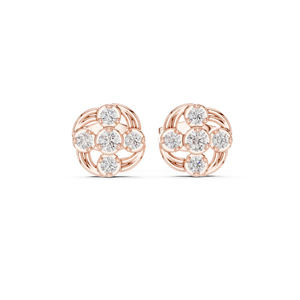 14K Yellow Gold Round Lab-Grown <b>Diamond</b> Engagement Earrings for Women | New Grown <b>Diamond</b> - Product Image 6