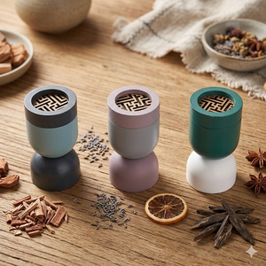 Brûleur d'encens de luxe en calligraphie arabe, personnalisable, en bois de santal, parfum étoile d'anis, forme rectangulaire, pour la maison et le bureau - Product Image 5