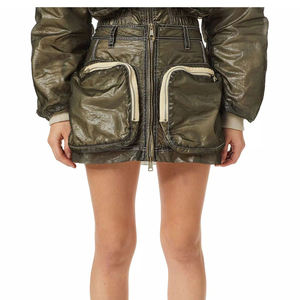 Falda Larga de Moda Urbana OEM 2026 con Cierre y Bolsillos 3D, Falda Cargo de Algodón Elegante para Mujer - Product Image 3