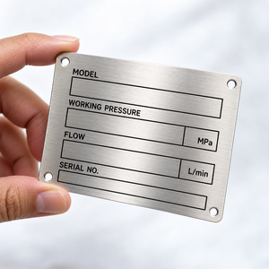 Placa de Identificación Personalizada para Máquinas, Placa de Datos de Metal de Aluminio con Logotipo Grabado, Número de Serie, Proveedor OEM - Product Image 1