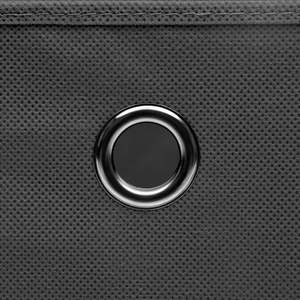 Set di 10 Scatole Decorative in Tessuto Non Tessuto Grigio per Organizzazione, 28x28x28 cm Ciascuna - Product Image 6