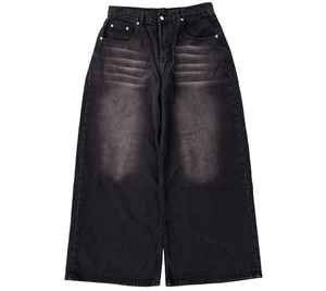 Vaqueros de mezclilla personalizados para hombre, holgados, de pierna ancha, largos hasta el suelo, rectos, ecológicos y de secado rápido para invierno - Product Image 3