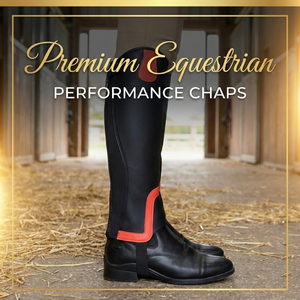 Soft Leather <b>Half</b> <b>Chaps</b> Custom High Quality Horse Riding Gaiters Heavy Duty Cowhide Equestrian <b>Chaps</b> Purpose Bag GLHC-0041 - Product Image 3