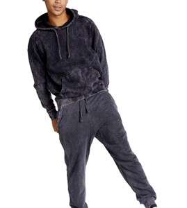 High Quality Manufacturer 400Gsm Heavyweight Thick Distressed Cut and Sew Vintage Embroidery Patch Men Acid Wash Pullover Hoodie - Product Image 6