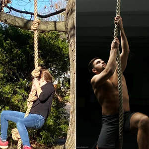 Cuerda de Yute Natural Gruesa de 3 Hilos (5 cm x 30.5 m) para Barandillas de Terraza, Columpios de Porche, Escalada de Árboles, Decoración Náutica - Product Image 4