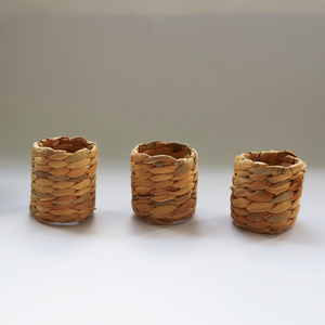 Handmade Water Hyacinth Boho Napkin Rings Rustic Farmhouse and Beach-Inspired Rattan Napkin Rings for Elegant <b>Table</b> Decoration - Product Image 6