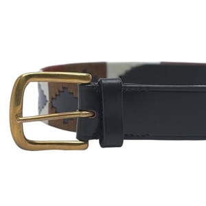 Ceinture de polo personnalisée en cuir véritable et alliage, brodée, pour homme, style équestre décontracté, avec étoile, idéale pour l'équitation, vente en gros - Product Image 3