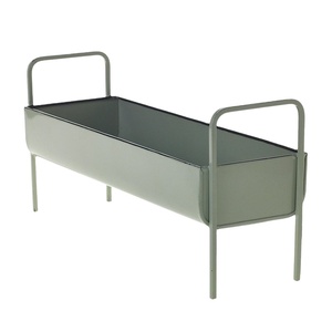Top Selling High Quality Metal Galvanized <b>Large</b> shape New Customized Design Garden Metal Planter with 4 legs stand In India - Product Image 1
