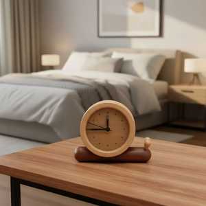 Horloge de table en bois faite à la main pour la décoration de la maison et du bureau - Product Image 1