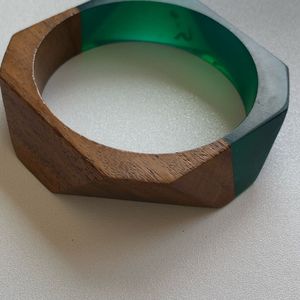 Bracelets en bois élégants, accessoires de mode en cristal, style ethnique moderne, résine et bois faits à la main - Product Image 1