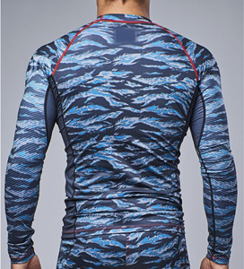 เสื้อรัดกล้ามเนื้อระบายอากาศคุณภาพพรีเมียมสำหรับ MMA BJJ พิมพ์ลายโลโก้ด้วยความร้อน แห้งเร็ว UPF50+ รับผลิตแบบ OEM ODM ขายส่ง - Product Image 2