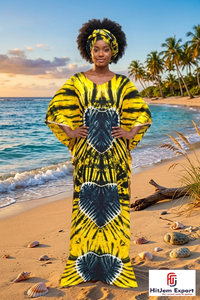Printed <b>Kaftan</b> Dress Women Loose Fit Beach Wear Lightweight Comfortable <b>Summer</b> Style Custom Bulk Manufacturing Supply - Product Image 5