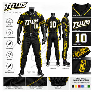 Uniforme de Béisbol de Alta Calidad para Equipos, al por Mayor, Personalizable con Logotipo, 100% Poliéster, Secado Rápido y Transpirable - Product Image 5
