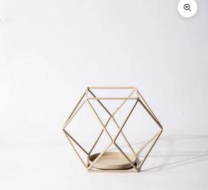 Portavelas Hexagonal de Metal, Resistente al Calor, Decoración para el Hogar - Product Image 3
